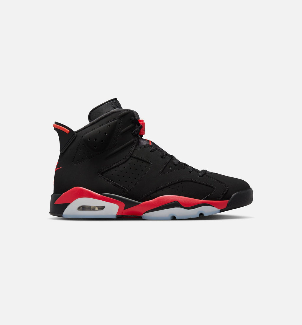 Air Jordan 6 Retro 红外线销售员男款休闲鞋 - 黑/淡绯红