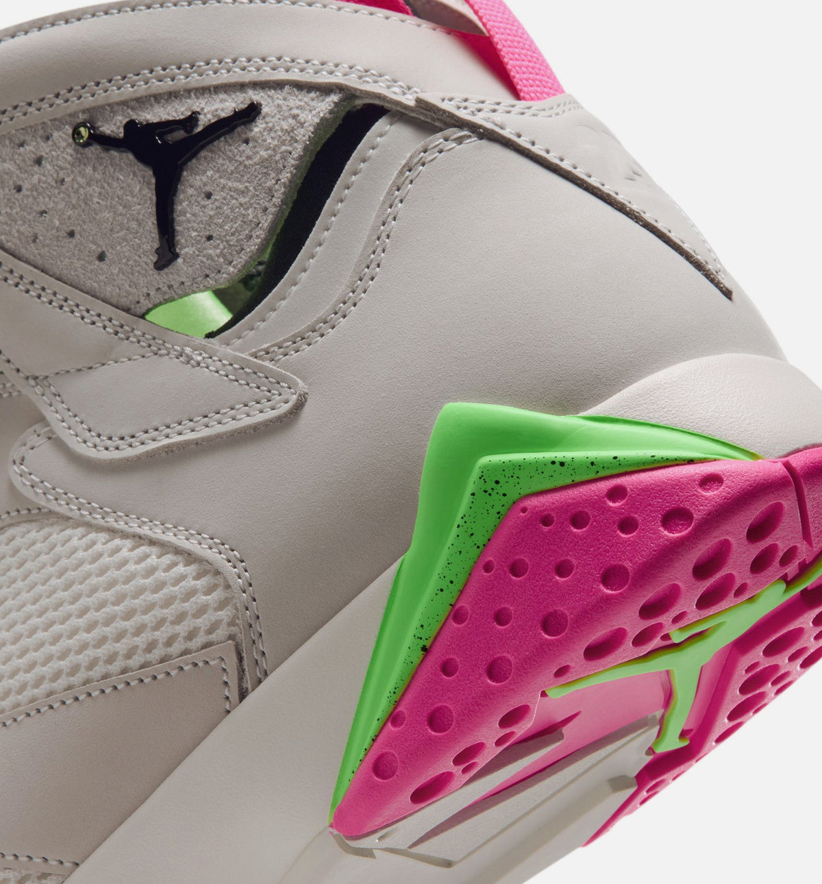 Air Jordan 7 Retro Tennis Day 男款休闲鞋 - 幻影白/酸橙绷/粉红/铁灰