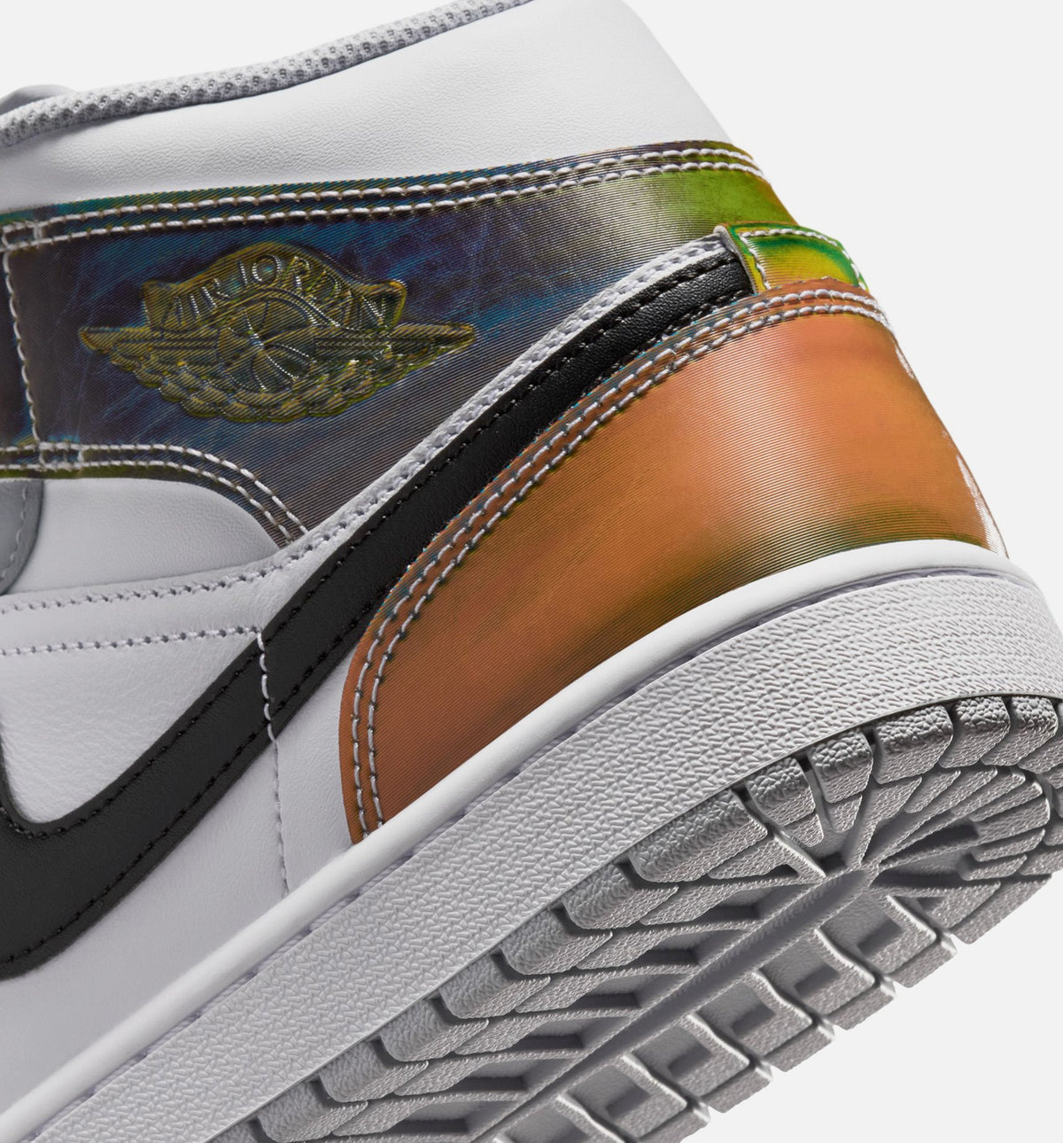 Air Jordan 1 Mid SE 男款休闲鞋 - 黑/白/狼灰