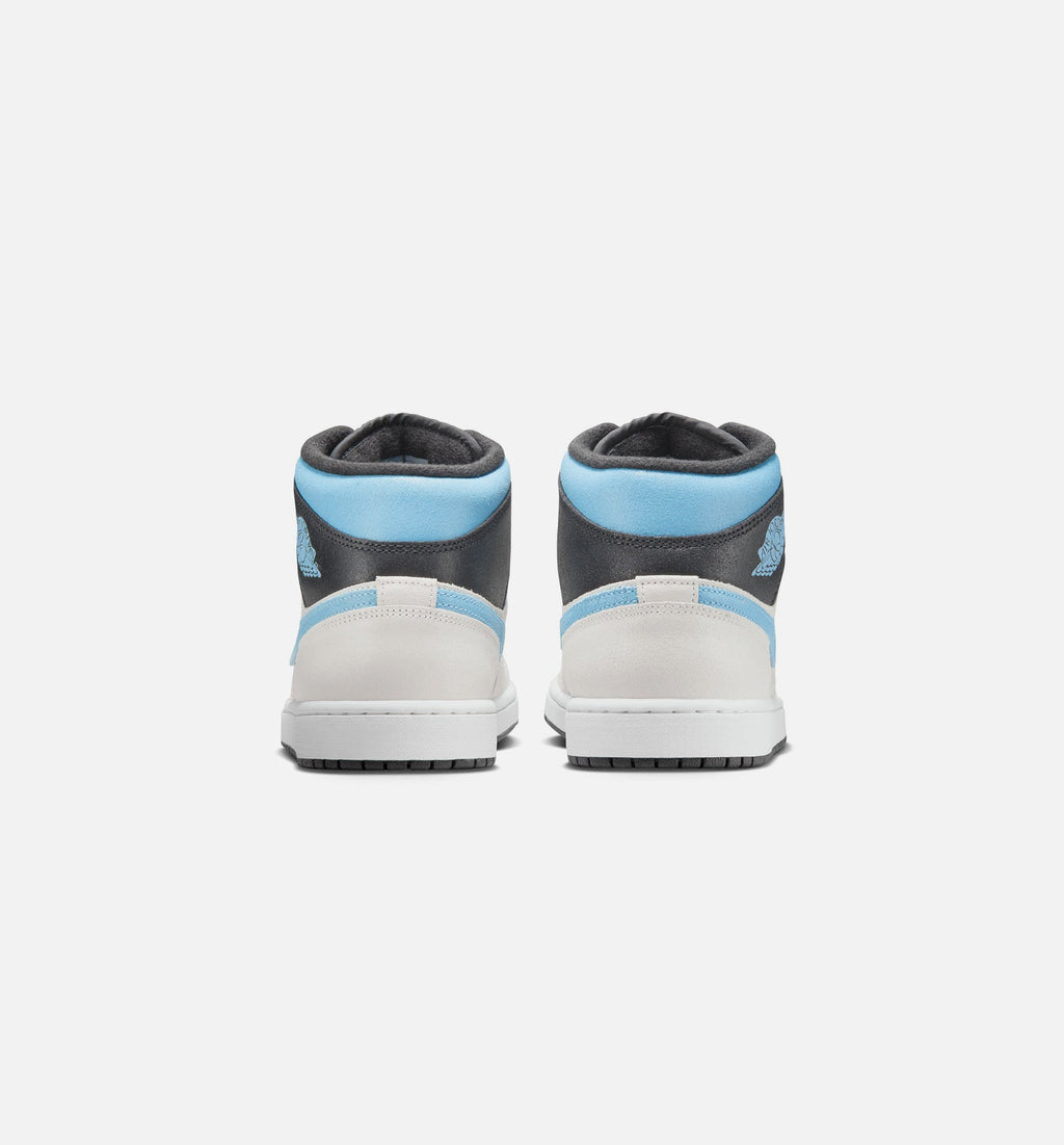 Air Jordan 1 Mid SE 男款休闲鞋 - 峰白/冰蓝/黑