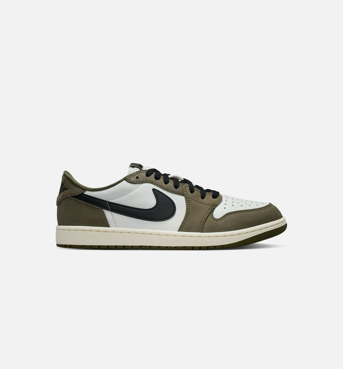 Air Jordan 1 Low OG 男款休闲鞋 - 中橄榄/黑/峰白/帆白