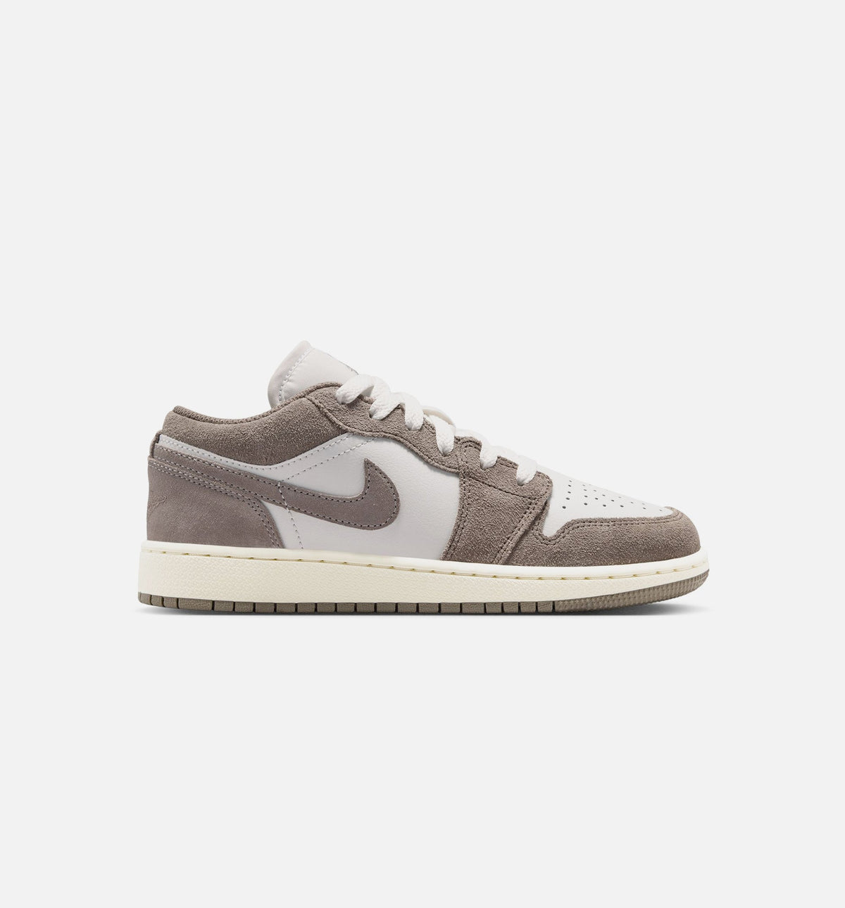 Air Jordan 1 Low 大童款休闲鞋 - 橄榄灰/谜石/峰白