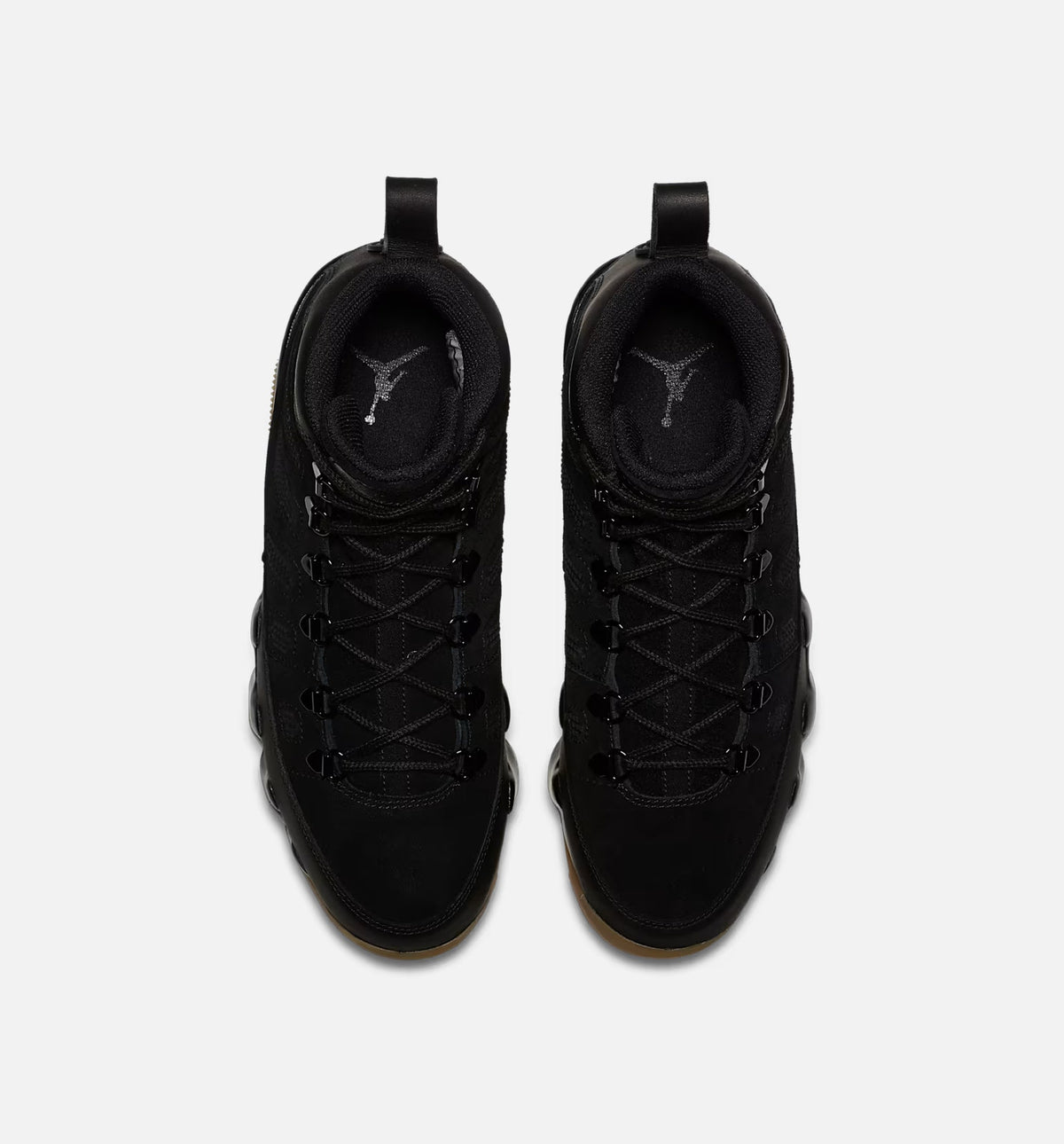 Air Jordan 9 Retro 男款休闲靴 - 黑/黑橡胶浅棕