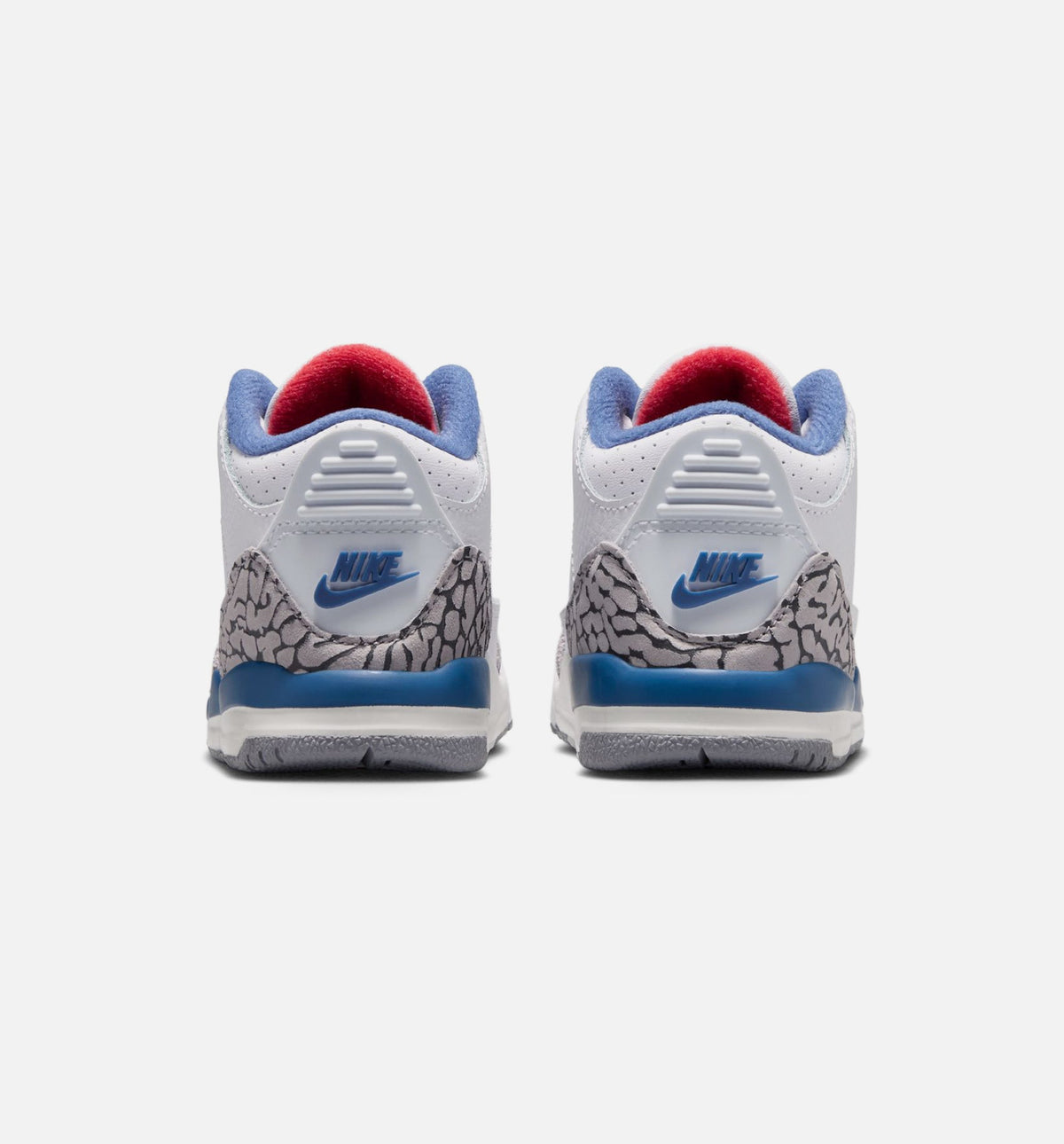 Air Jordan 3 Retro OG 真蓝婴幼儿款休闲鞋 - 白/火红/真蓝
