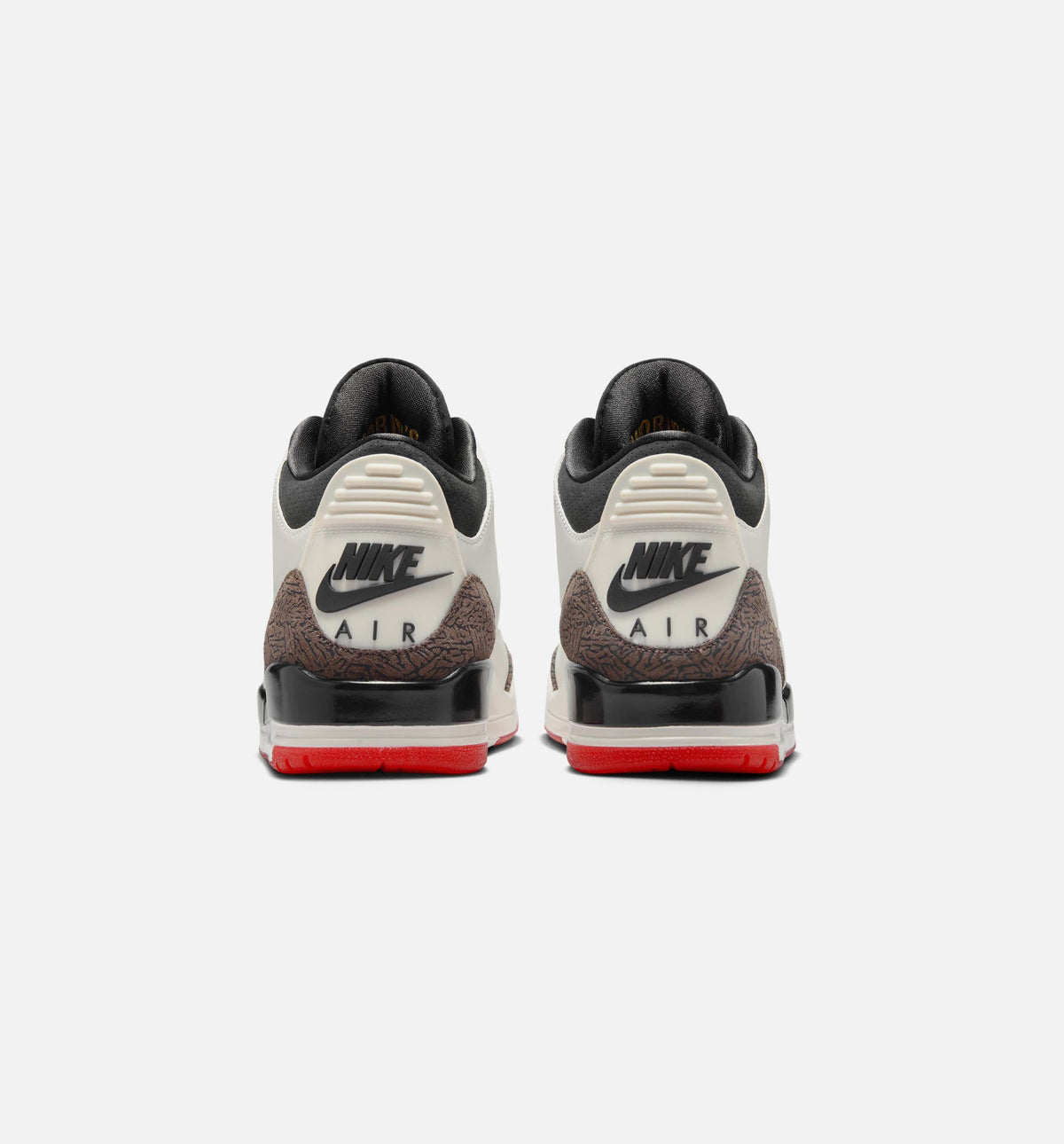 Air Jordan 3 Retro 帆白大学红男款休闲鞋 - 帆白/黑/大学红/淡象牙
