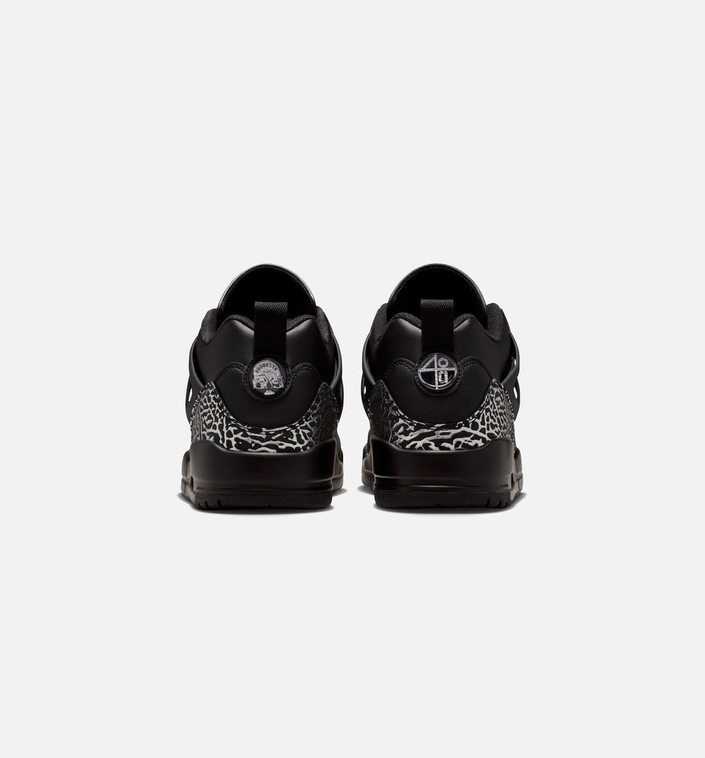 Spizike Low 男款篹球鞋 - 黑/黑/金属银