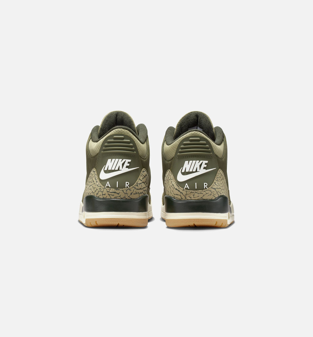 Air Jordan 3 Retro 中橄榄绿男款休闲鞋 - 中橄榄绿/川续木/中性橄榄/帆白/澳红