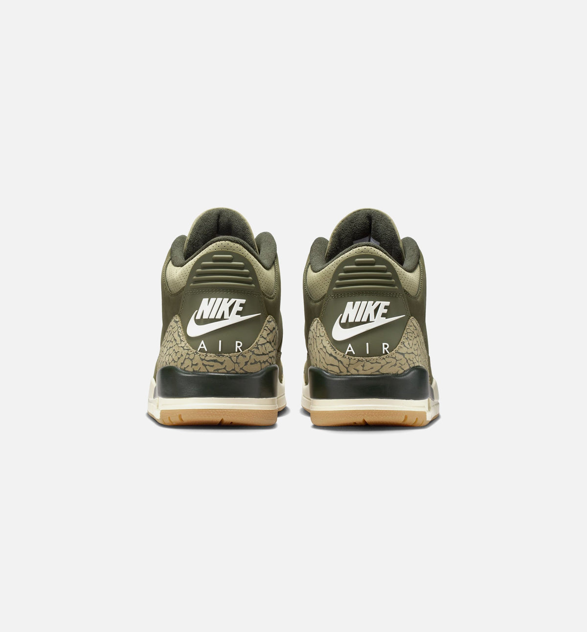 Air Jordan 3 Retro 中橄榄绿男款休闲鞋 - 中橄榄绿/川续木/中性橄榄/帆白/澳红