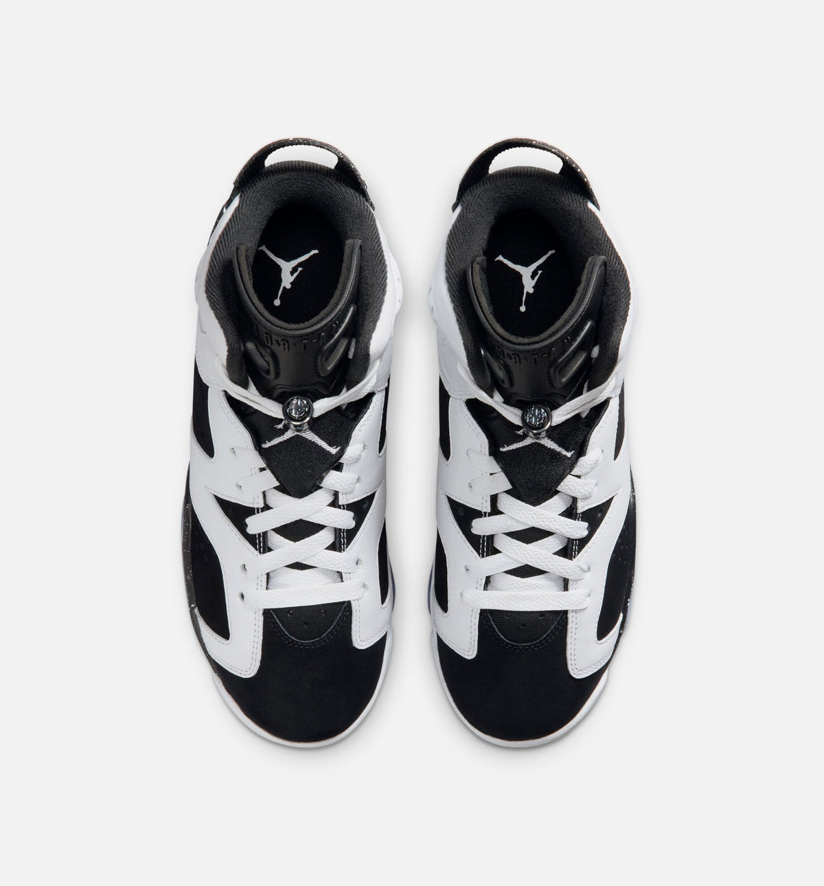 Air Jordan 6 Retro 黑白大童款休闲鞋 - 黑/白