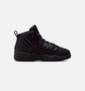 Air Jordan 12 Retro Bloodline 学龄前款休闲鞋 - 黑/学院红
