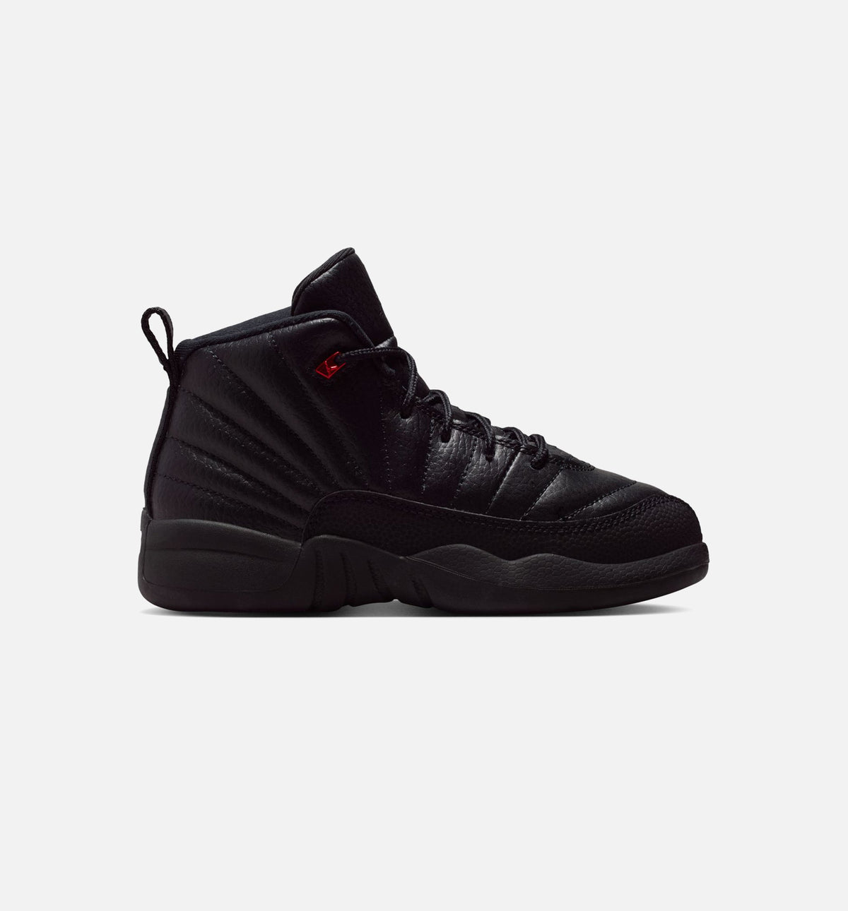 Air Jordan 12 Retro Bloodline 学龄前款休闲鞋 - 黑/学院红