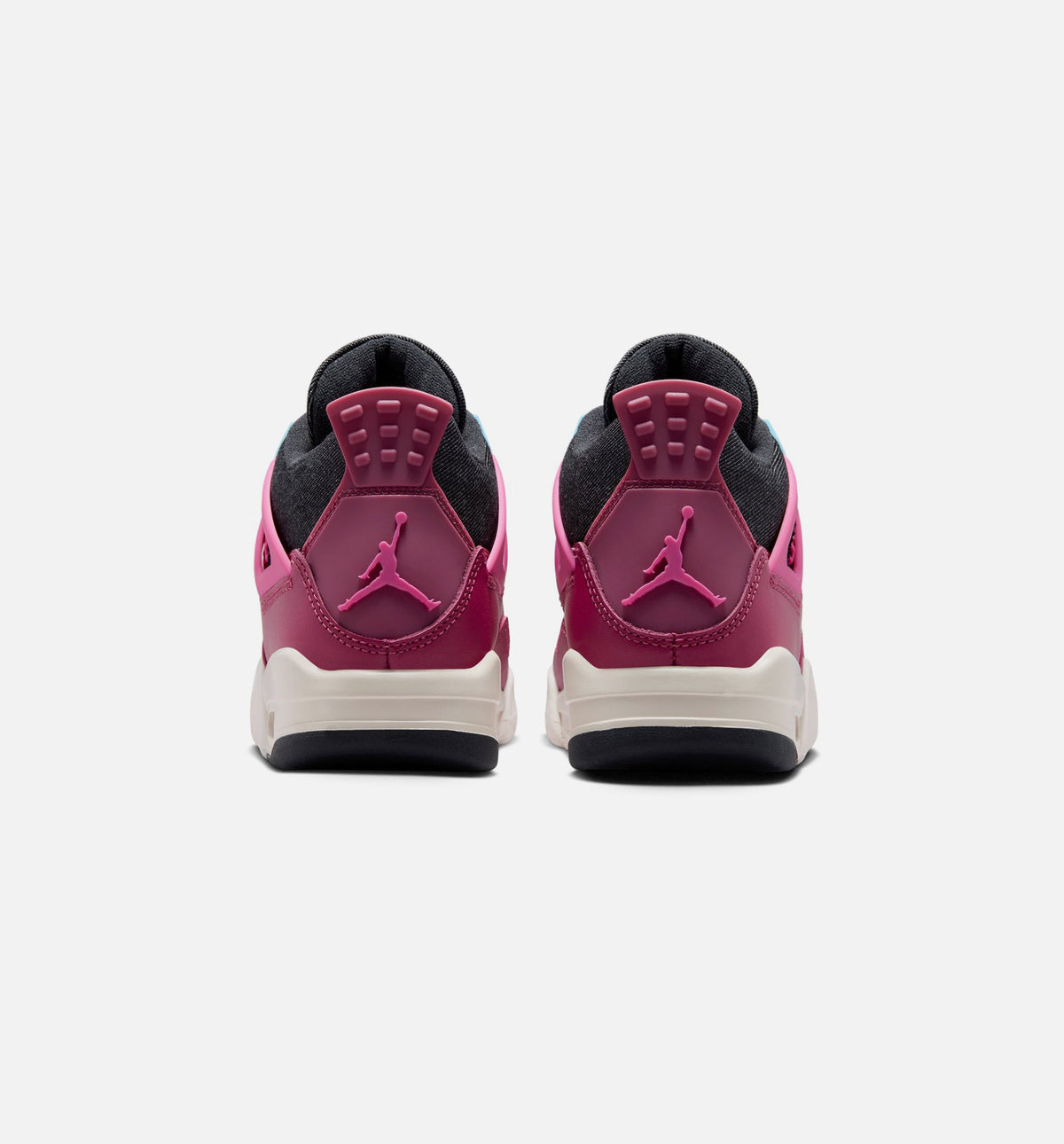 Air Jordan 4 Retro 她是明星大童款休闲鞋 - 甜菜根红/荷花粉/暗色非/粉笔