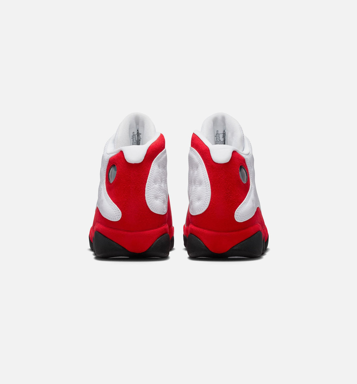 Air Jordan 13 Retro 白色与大学红男款休闲鞋 - 白/黑/纯红