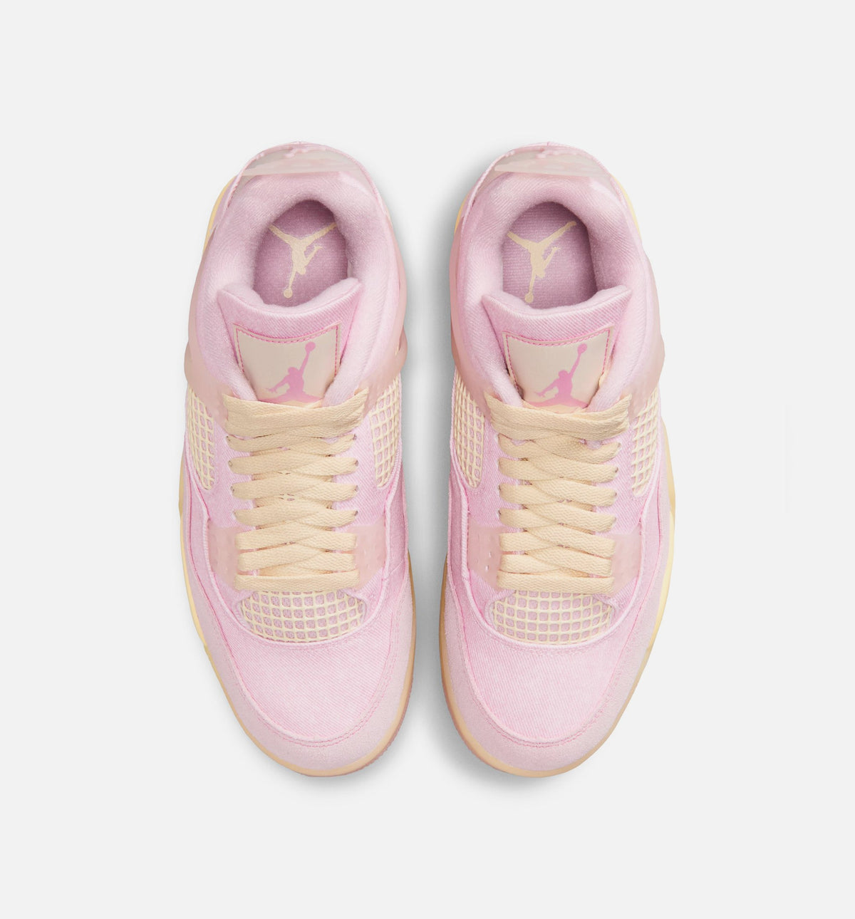 Air Jordan 4 Retro 粉珍珠与冒玄红女款休闲鞋 - 珍珠粉/冒玄红/椰子奶