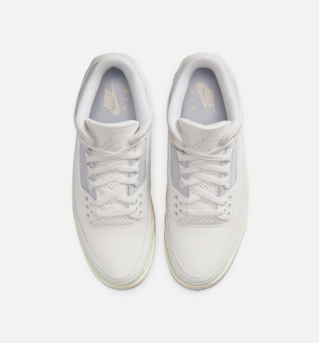 Air Jordan 3 Retro 帆白玉彩男款休闲鞋 - 帆白/玉彩/光晕/冒玄红