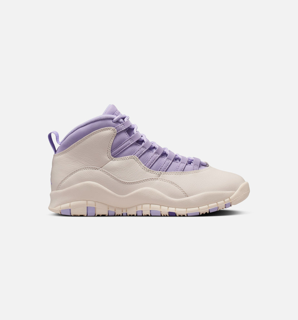 Air Jordan 10 Retro 绣球花女款休闲鞋 - 粉笔白/绣球花/野葛紫