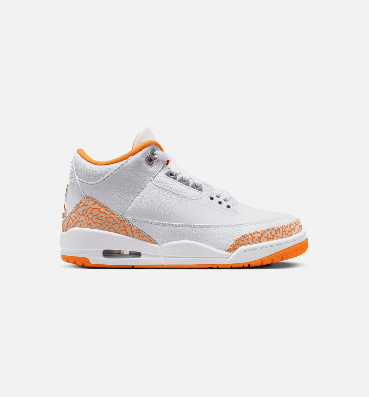 Air Jordan 3 Retro 橙柑女款休闲鞋 - 白/多色