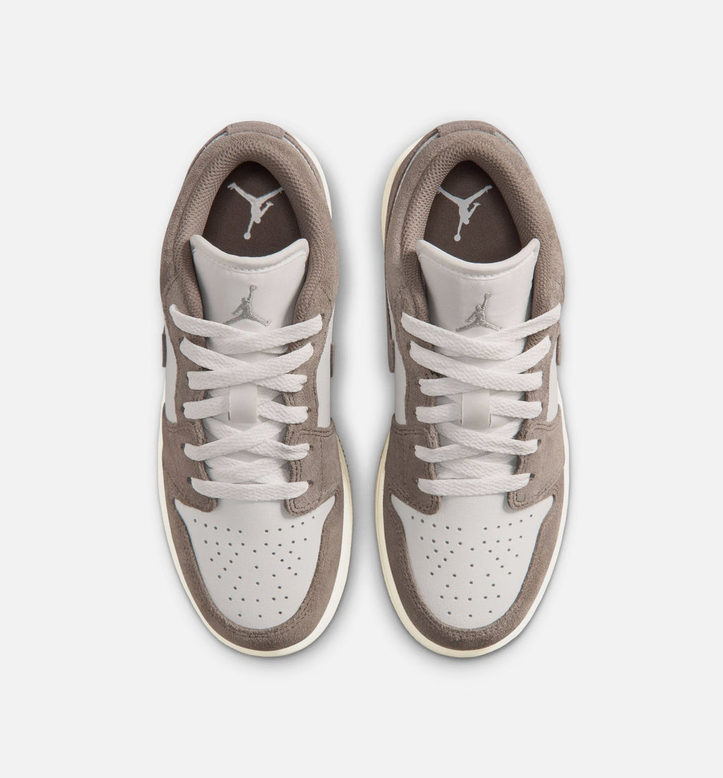 Air Jordan 1 Low 大童款休闲鞋 - 橄榄灰/谜石/峰白