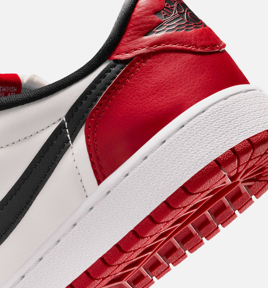 Air Jordan 1 Retro Low OG 芗加哥大童款休闲鞋 - 大学红/黑/峰白