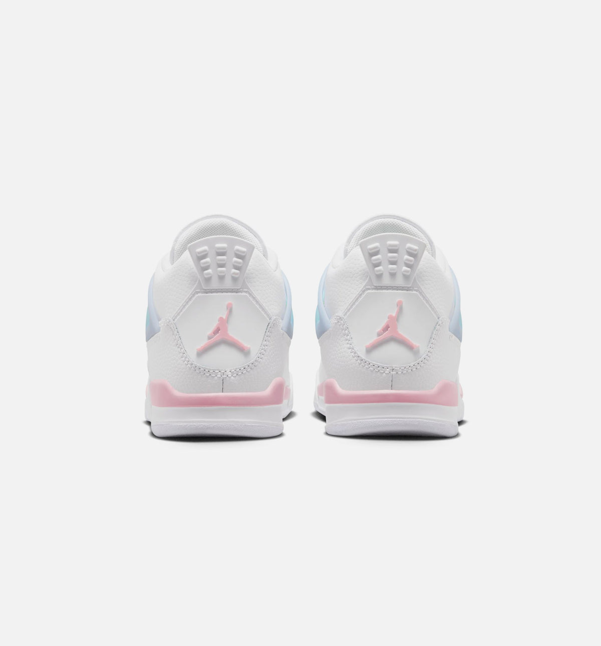 Air Jordan 4 Retro 中柔粉学前款休闲鞋 - 白/中柔粉/半蓝