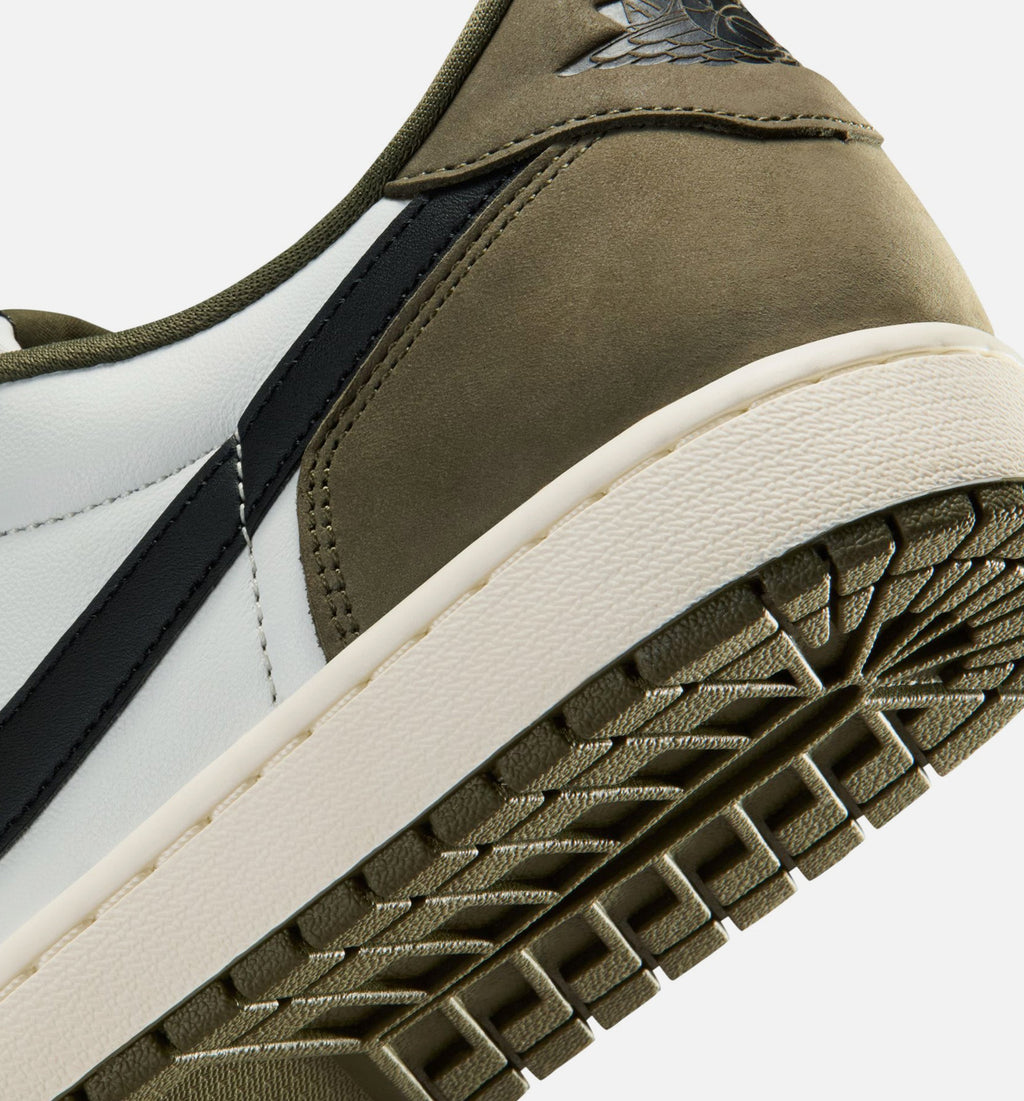 Air Jordan 1 Low OG 男款休闲鞋 - 中橄榄/黑/峰白/帆白