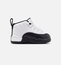 Air Jordan 12 Retro 出租车黄婴幼儿款休闲鞋 - 白/黑/出租车黄