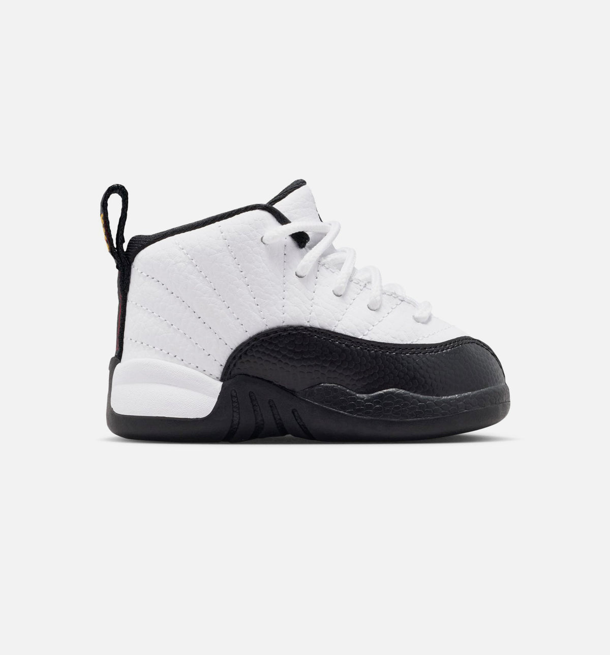 Air Jordan 12 Retro 出租车黄婴幼儿款休闲鞋 - 白/黑/出租车黄