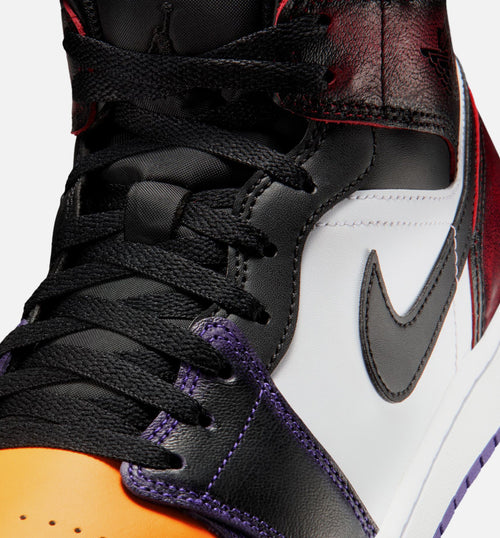 Air Jordan 1 Mid SE 男款休闲鞋 - 纯红/白/球场紫/黑