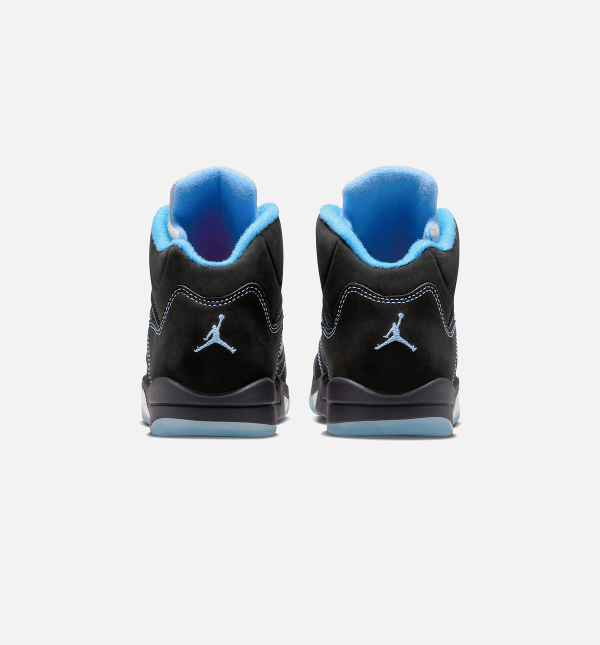 Air Jordan 5 Retro 黑色卡罗莱纳学前款休闲鞋 - 黑/大学蓝/白