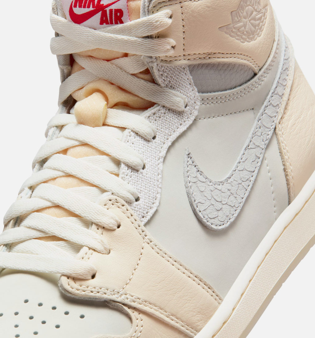 Air Jordan 1 Retro High OG 帆白男款休闲鞋 - 帆白/大学红/淡象牙/椰子奶白/幻影