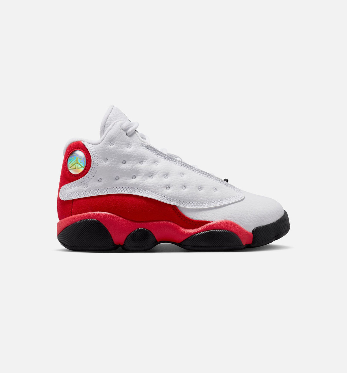 Air Jordan 13 Retro 白色与大学红学龄前款休闲鞋 - 白/黑/真红
