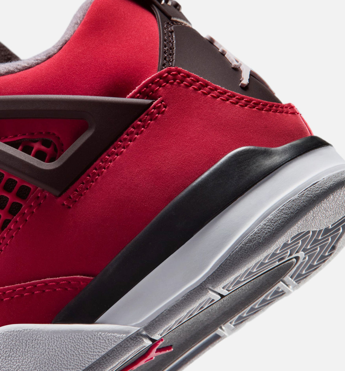 Air Jordan 4 Retro 公牛勇士学前款休闲鞋 - 火红/白/黑/水泥灰