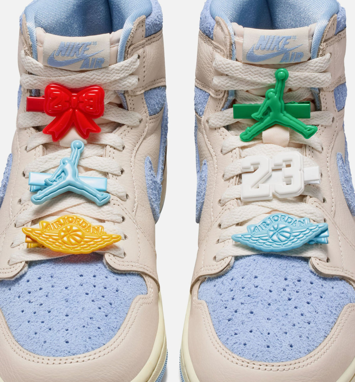 Air Jordan 1 Retro High OG 迷幻蓝女款休闲鞋 - 淡象牙/迷幻蓝/椰子奶白