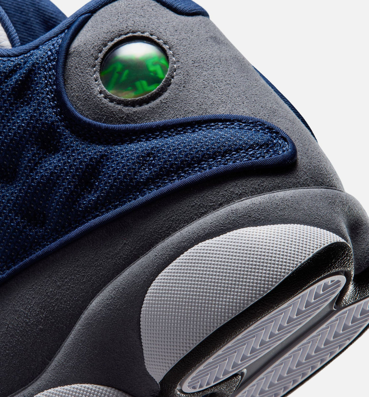 Air Jordan 13 Retro 海军蓝与燧石灰男款休闲鞋 - 海军蓝/大学蓝/燧石灰/白