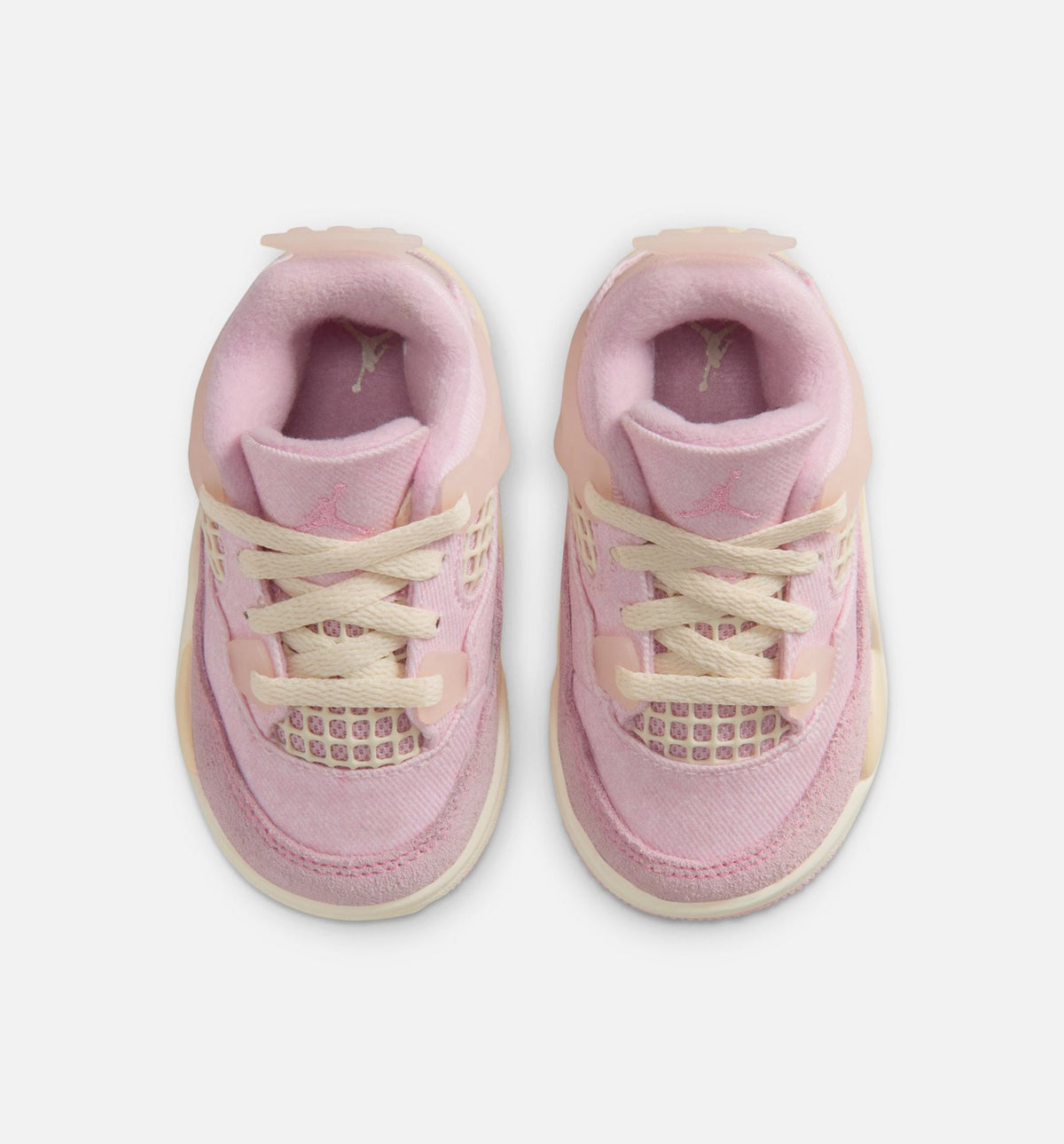 Air Jordan 4 Retro 粉珍珠与冒玄红婴幼儿款休闲鞋 - 冒玄红/椰子奶/炙烂灰/欲纱/粉冒