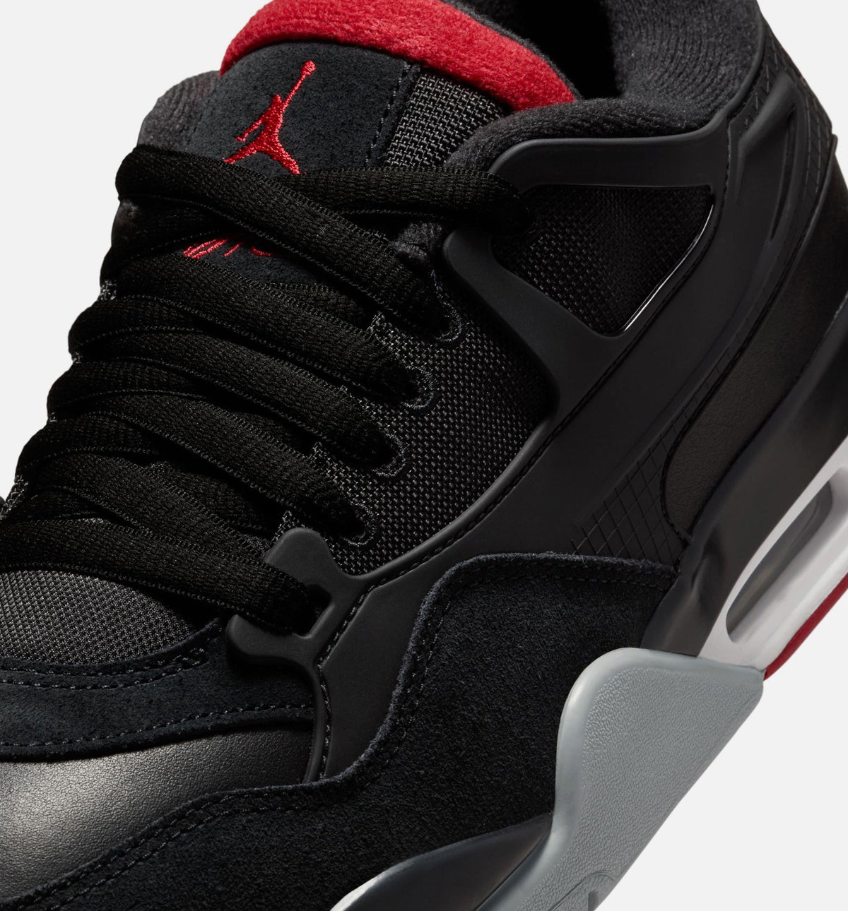 Air Jordan 4 RM 男款休闲鞋 - 黑/狼灰/白/学院红
