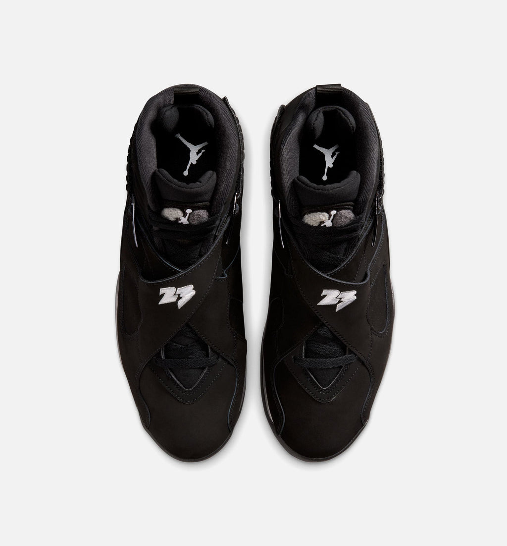 Air Jordan 8 Retro 锈黑浅灰男款休闲鞋 - 黑/白/浅石墨灰