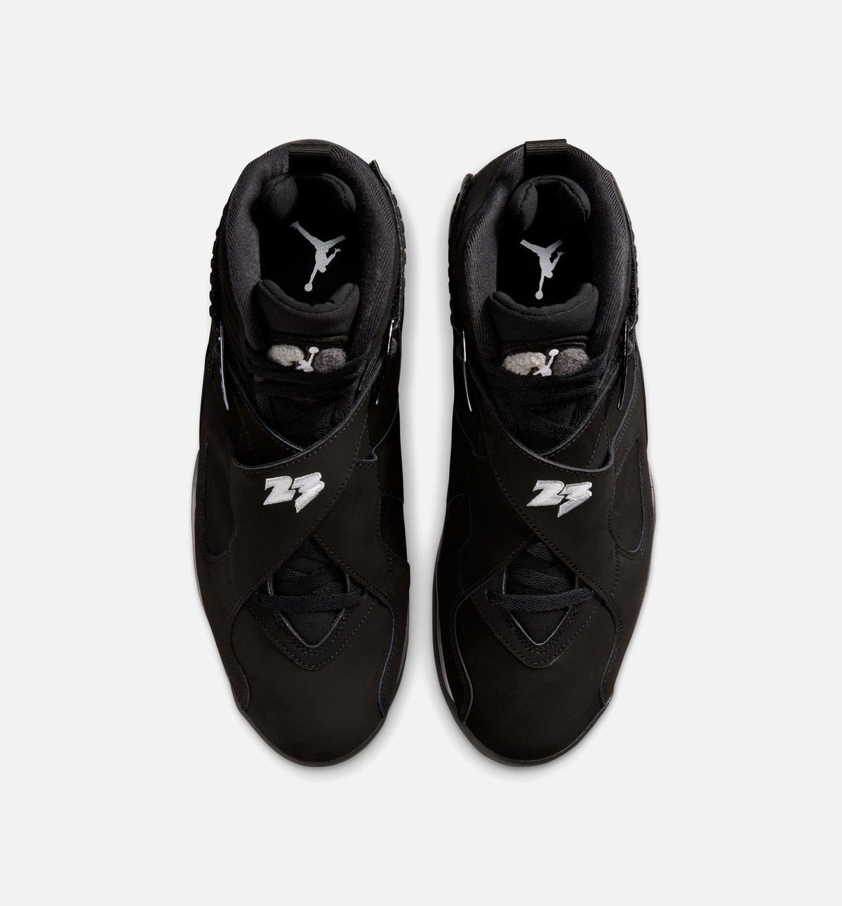 Air Jordan 8 Retro 锈黑浅灰男款休闲鞋 - 黑/白/浅石墨灰