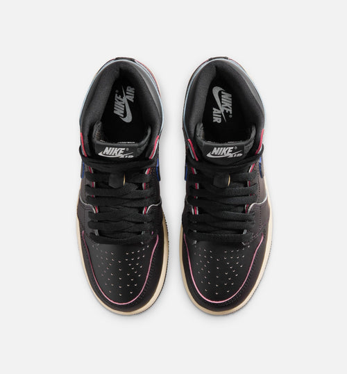 Air Jordan 1 Retro High OG 大童款休闲鞋 - 黑/欣布林