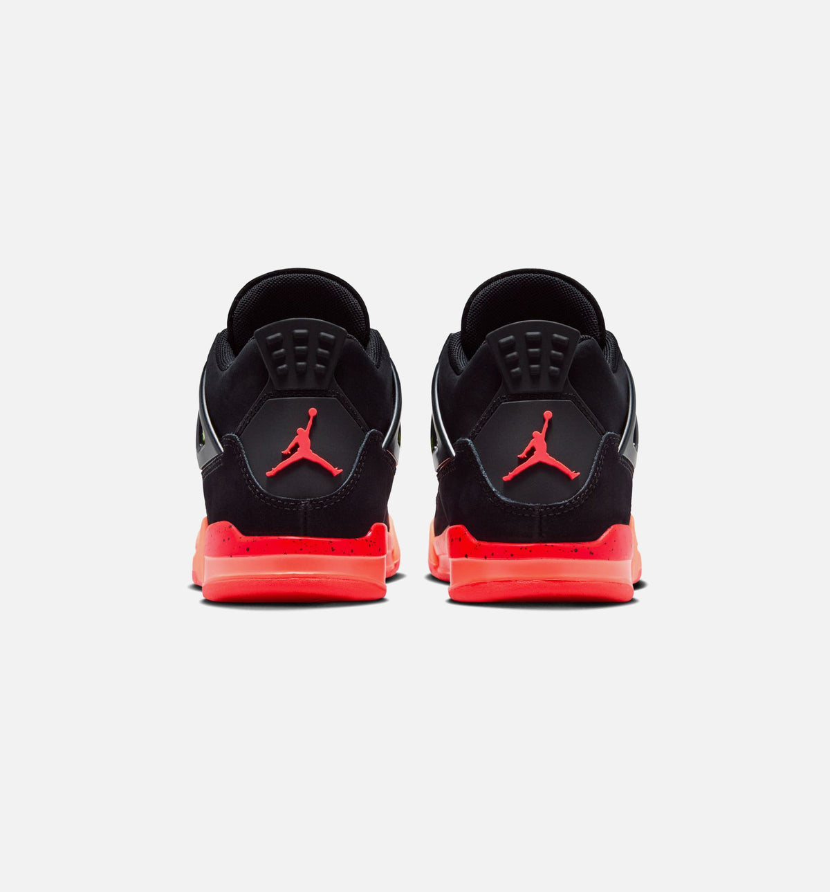Air Jordan 4 Retro 黑色红外线23学前款休闲鞋 - 黑/红外线23/亮芒果