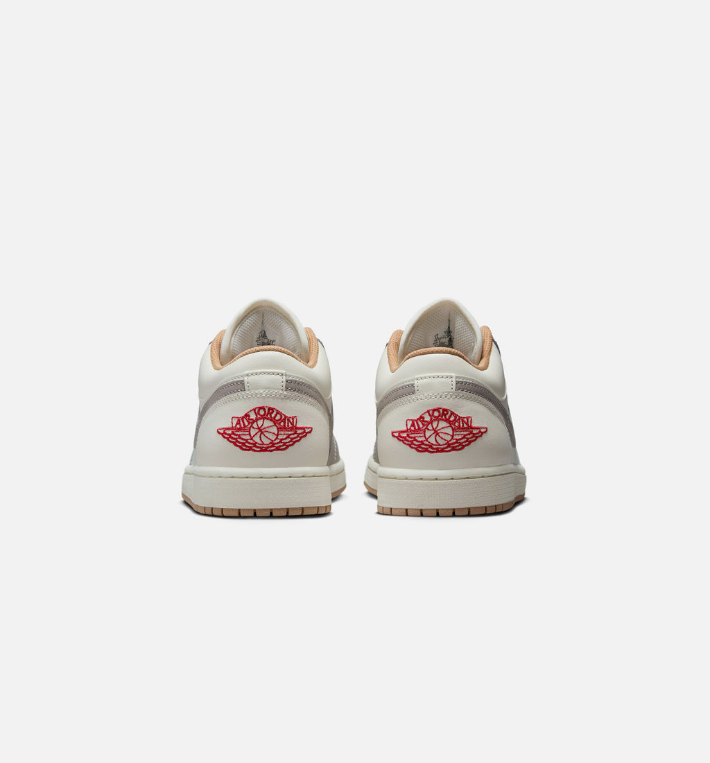 Air Jordan 1 Low 男款休闲鞋 - 帆白/火焰红/学院灰/居加布