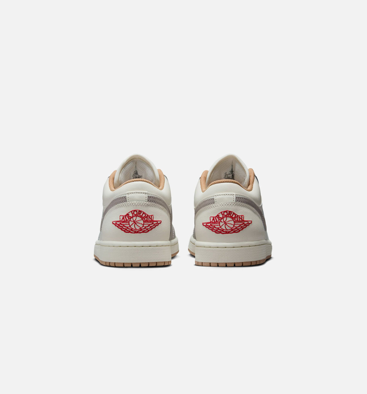 Air Jordan 1 Low 男款休闲鞋 - 帆白/火焰红/学院灰/居加布