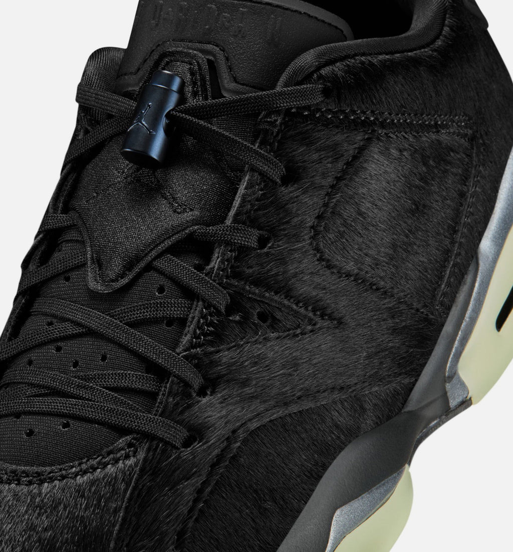 Air Jordan 6 Retro Low Blackout 女款休闲鞋 - 全黑