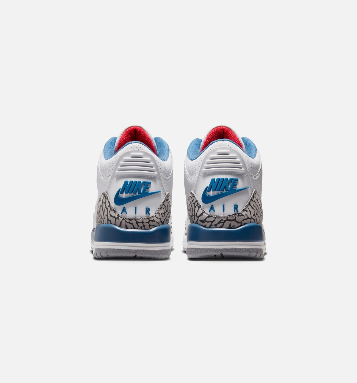 Air Jordan 3 Retro OG 真蓝大童款休闲鞋 - 白/火红/真蓝