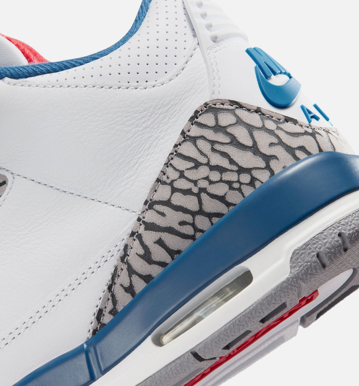 Air Jordan 3 Retro OG 真蓝大童款休闲鞋 - 白/火红/真蓝