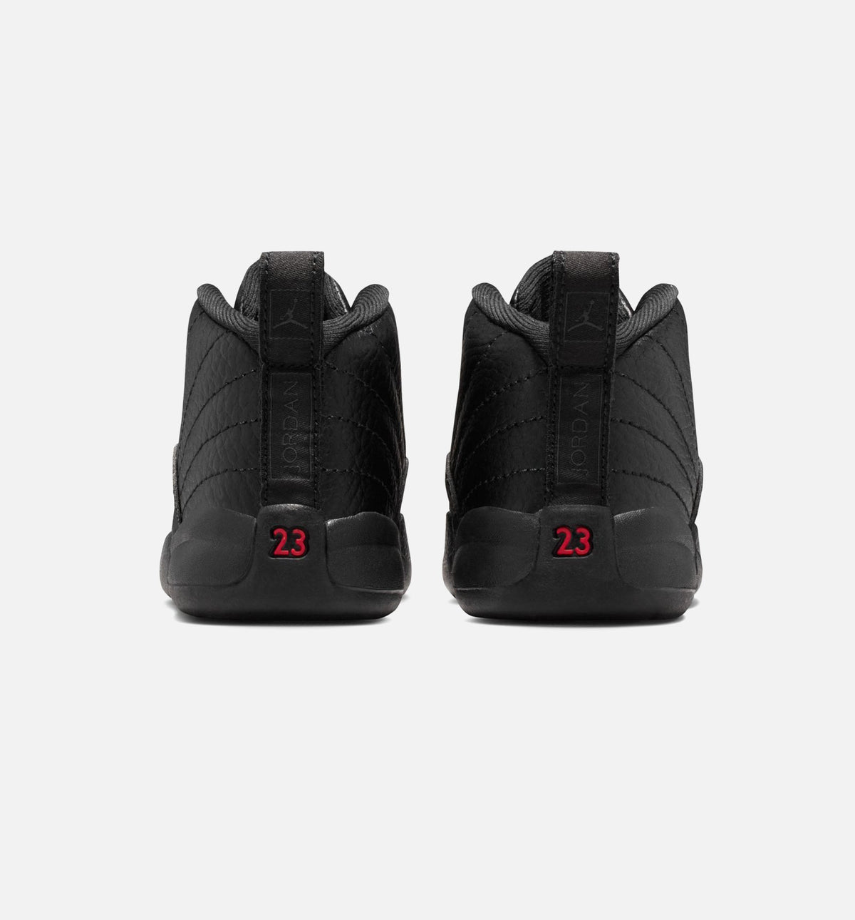 Air Jordan 12 Retro Bloodline 婴幼儿款休闲鞋 - 黑/学院红