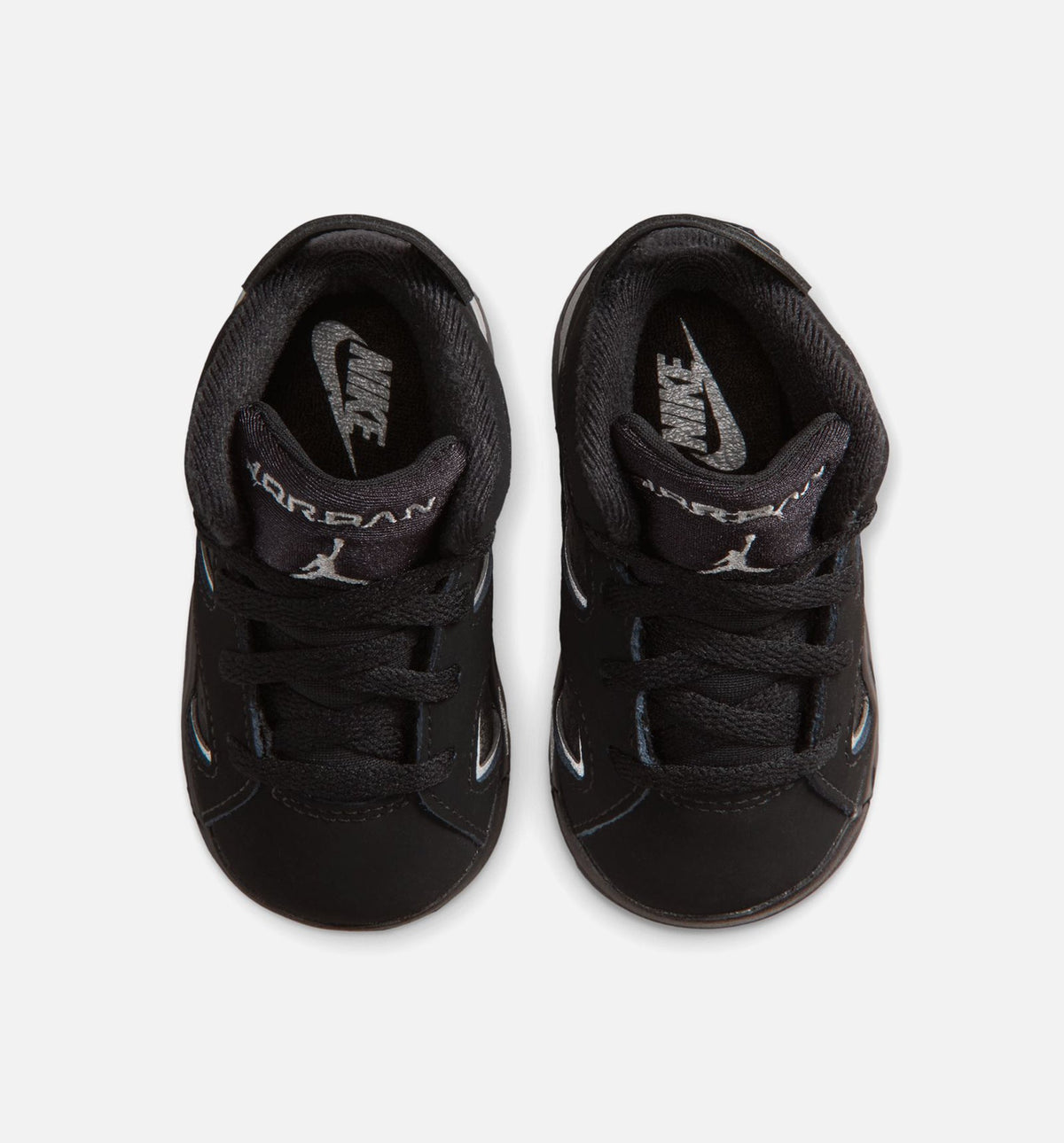 Air Jordan 6 毕业礼服婴幼儿款休闲鞋 - 黑/反光银/黑