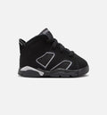 Air Jordan 6 毕业礼服婴幼儿款休闲鞋 - 黑/反光银/黑