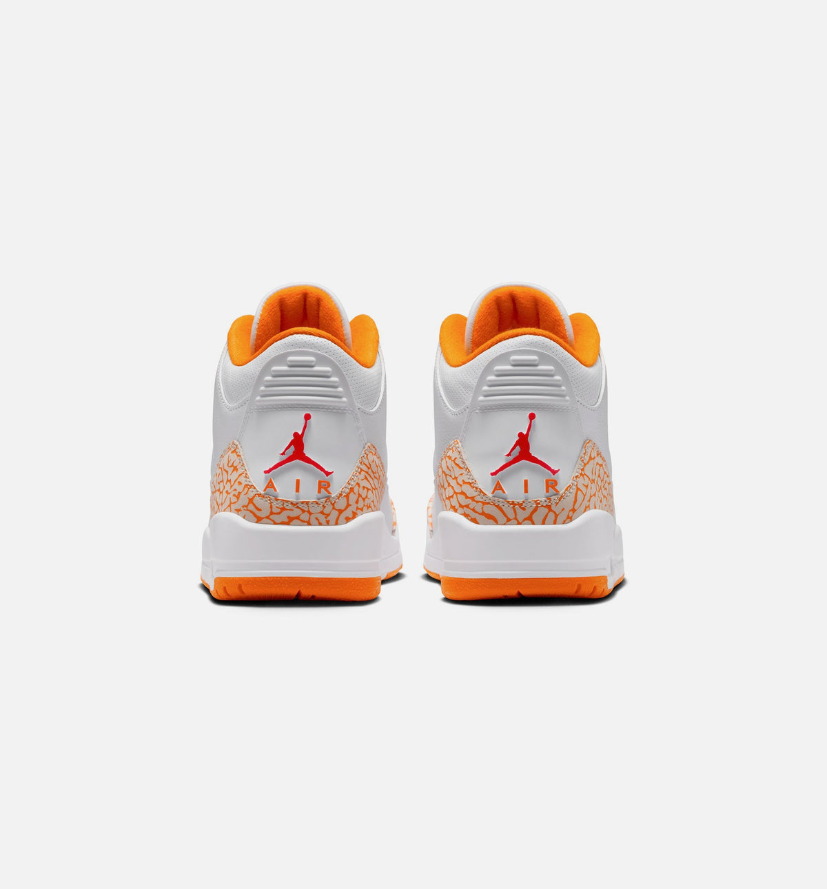Air Jordan 3 Retro 橙柑女款休闲鞋 - 白/多色