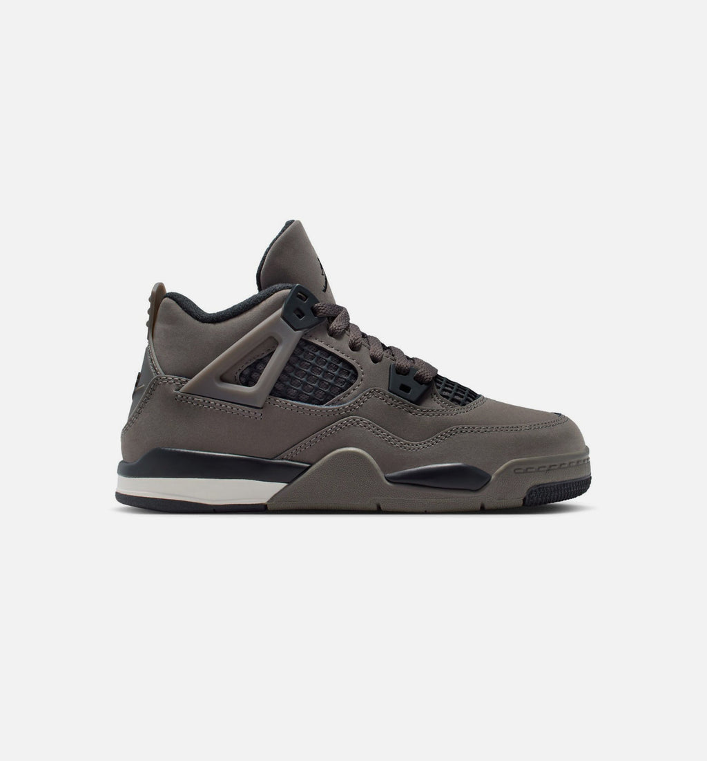 Air Jordan 4 Retro 洞石与黑学前款休闲鞋 - 洞石/黑/月亮粒子